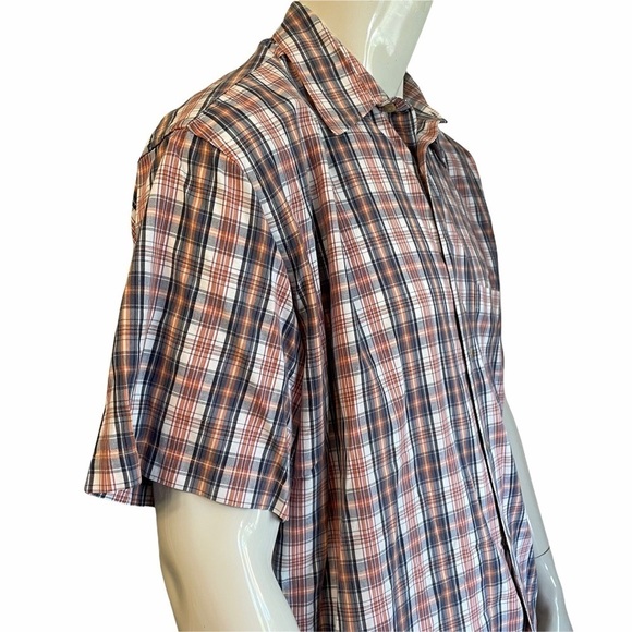 Pendleton Orange Blue Plaid Casual Button Shirt - Picture 6 of 11